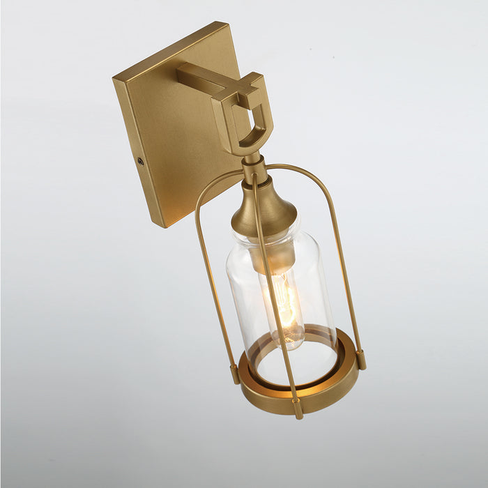 Eurofase 42725-026 One Light Outdoor Wall Sconce, Aged gold