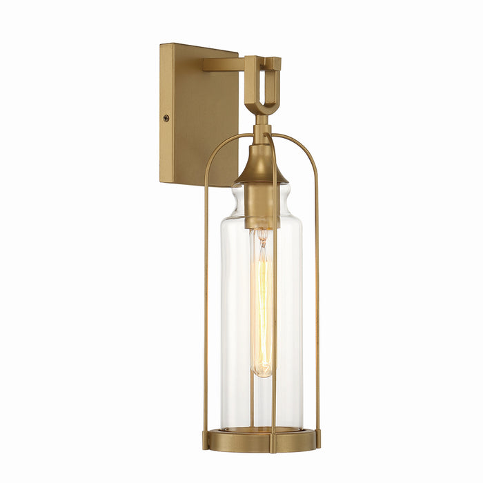 Eurofase 42726-025 One Light Outdoor Wall Sconce, Aged gold