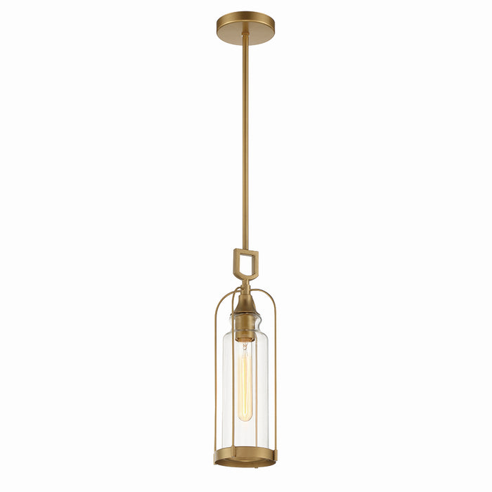 Eurofase 42727-026 One Light Outdoor Pendant, Aged gold
