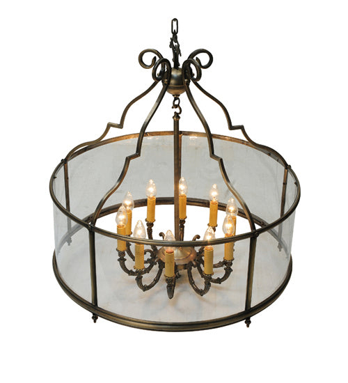 Meyda Tiffany 159085 Ten Light Pendant, Antique Brass