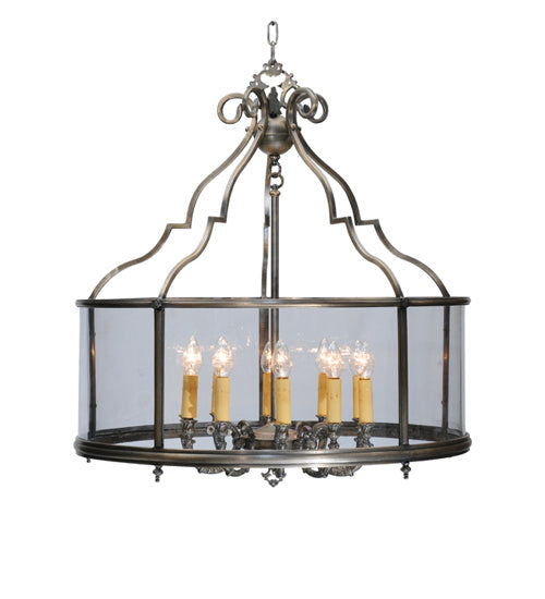 Meyda Tiffany 159085 Ten Light Pendant, Antique Brass