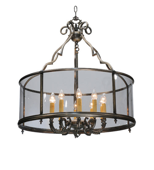 Meyda Tiffany 159085 Ten Light Pendant, Antique Brass