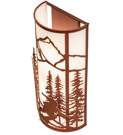 Meyda Tiffany 240975 Two Light Wall Sconce, Rust