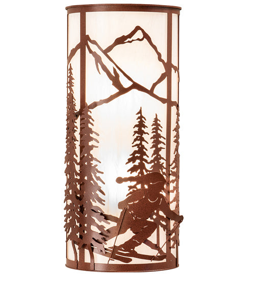 Meyda Tiffany 240975 Two Light Wall Sconce, Rust