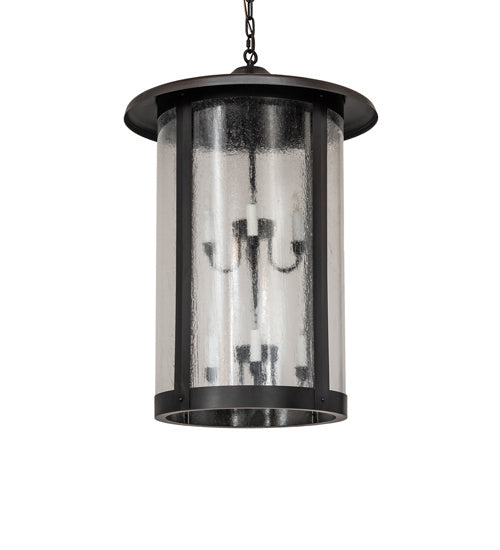 Meyda Tiffany 241067 Eight Light Pendant, Craftsman Brown On Brass