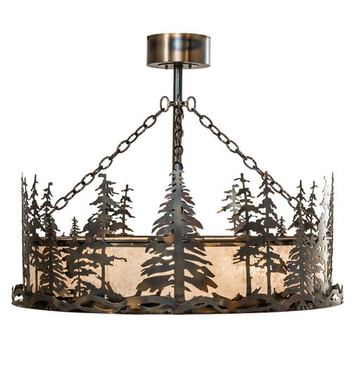 Meyda Tiffany 241418 Four Light Pendant, Light Burnished Antique Copper