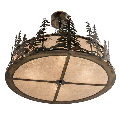 Meyda Tiffany 241418 Four Light Pendant, Light Burnished Antique Copper