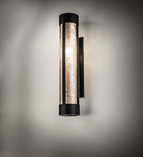 Meyda Tiffany 241475 One Light Wall Sconce, Silver Mica