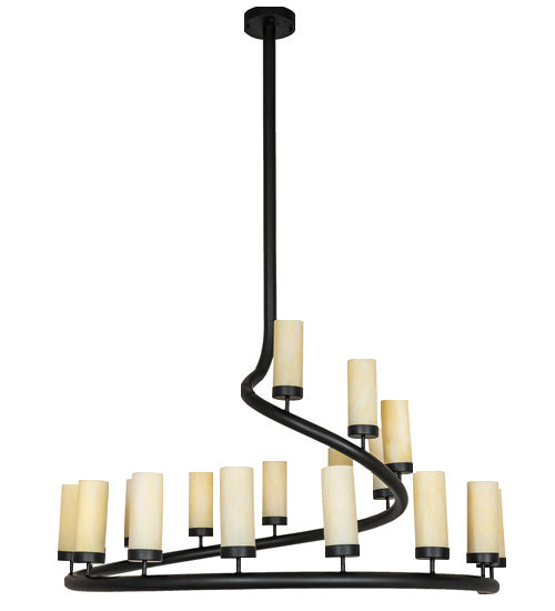Meyda Tiffany 241777 17 Light Chandelier, Flat Black