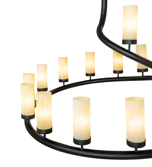 Meyda Tiffany 241777 17 Light Chandelier, Flat Black