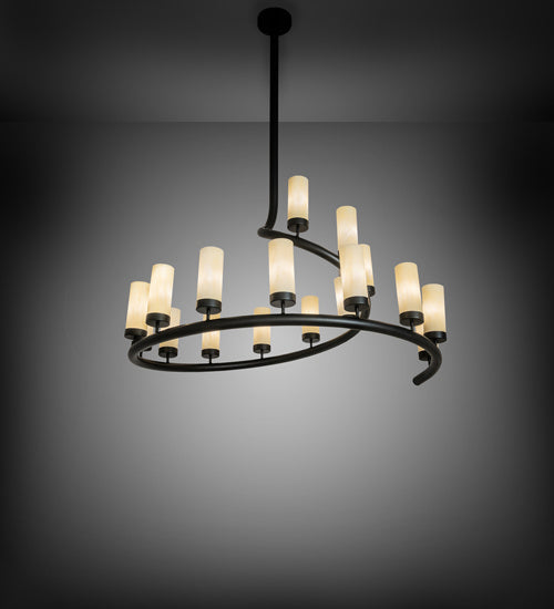 Meyda Tiffany 241777 17 Light Chandelier, Flat Black