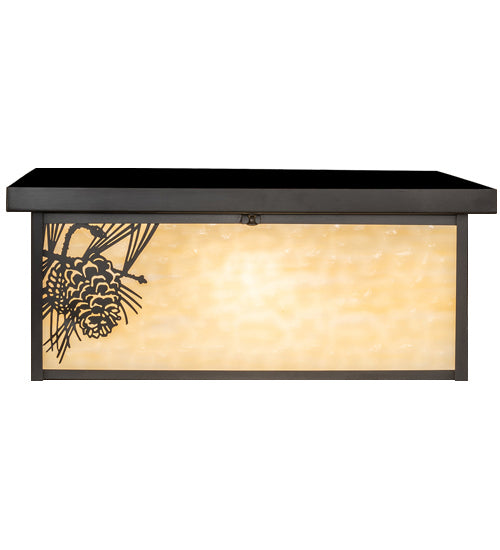 Meyda Tiffany 242031 Six Light Flushmount, Craftsman Brown