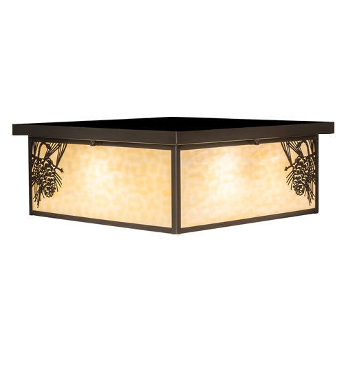 Meyda Tiffany 242031 Six Light Flushmount, Craftsman Brown