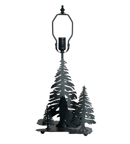 Meyda Tiffany 242540 Two Light Table Lamp, Black Metal