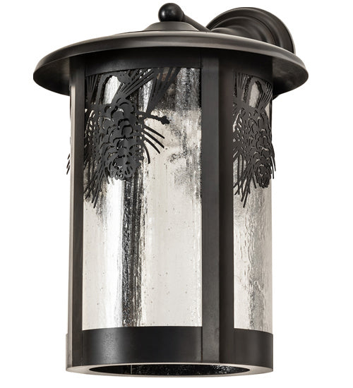 Meyda Tiffany 243346 One Light Wall Sconce, Craftsman Brown On Brass