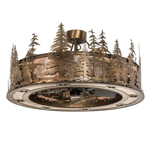 Meyda Tiffany 243947 24 Light Chandel-Air, Antique Copper