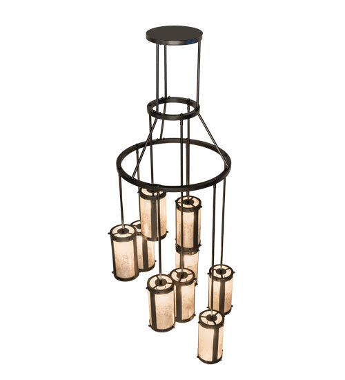 Meyda Tiffany 245270 Nine Light Chandelier, Exterior Oil Rubbed Bronze