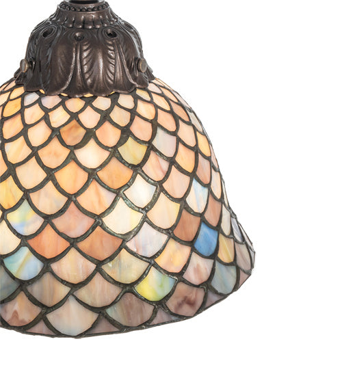 Meyda Tiffany 245479 Three Light Table Lamp, Mahogany Bronze
