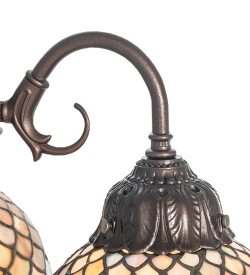 Meyda Tiffany 245479 Three Light Table Lamp, Mahogany Bronze