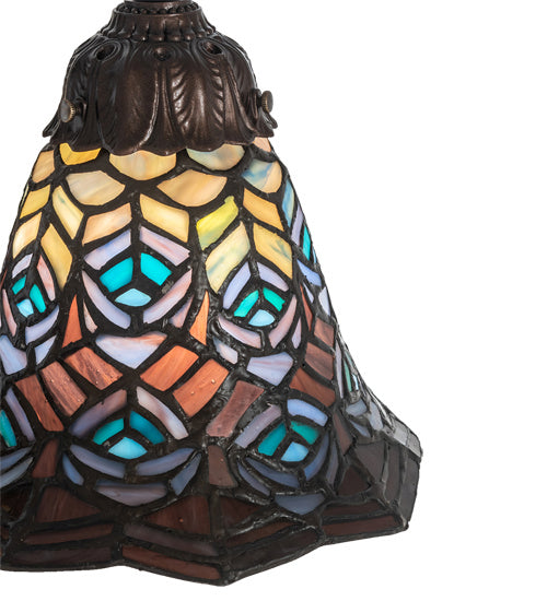 Meyda Tiffany 245482 Three Light Table Lamp, Mahogany Bronze
