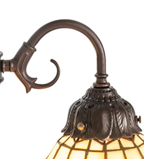Meyda Tiffany 245484 Three Light Table Lamp, Mahogany Bronze