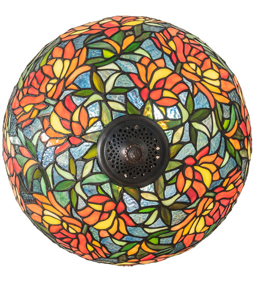 Meyda Tiffany 245631 Three Light Table Lamp, Mahogany Bronze