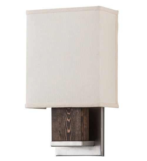 Meyda Tiffany 245963 LED Wall Sconce, Nickel/Mahogany Wood