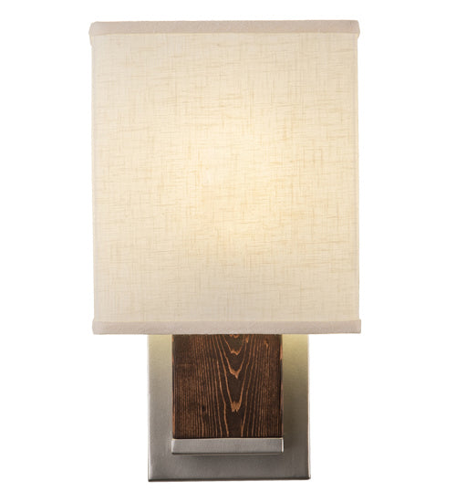 Meyda Tiffany 245963 LED Wall Sconce, Nickel/Mahogany Wood