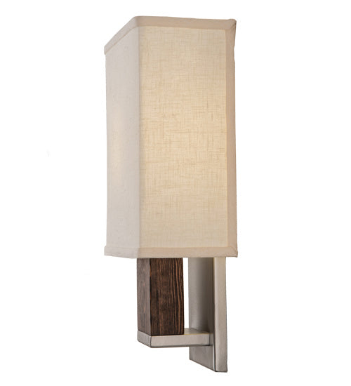 Meyda Tiffany 245963 LED Wall Sconce, Nickel/Mahogany Wood