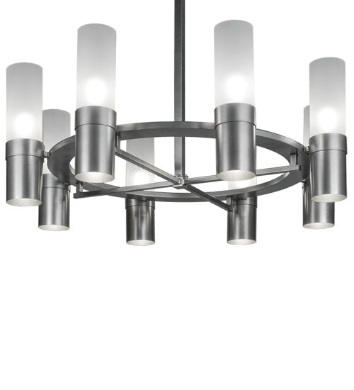 Meyda Tiffany 246143 Eight Light Chandelier, Nickel