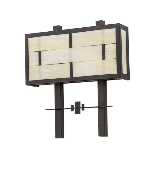 Meyda Tiffany 246221 Two Light Wall Sconce, Chestnut