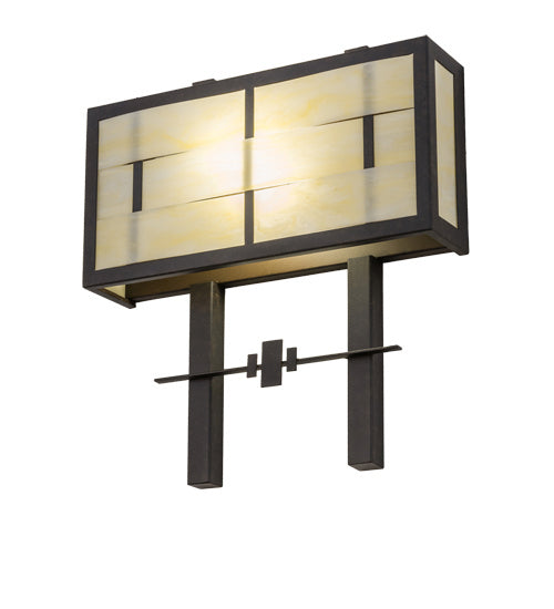 Meyda Tiffany 246221 Two Light Wall Sconce, Chestnut