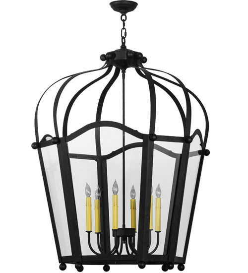 Meyda Tiffany 246270 Six Light Pendant, Chestnut