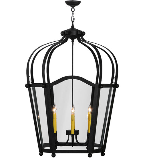 Meyda Tiffany 246270 Six Light Pendant, Chestnut