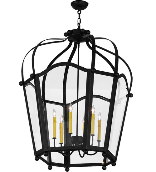 Meyda Tiffany 246270 Six Light Pendant, Chestnut