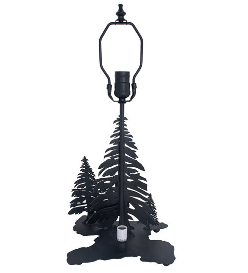 Meyda Tiffany 252538 Two Light Table Base, Black Satin Wrought Iron