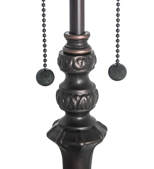 Meyda Tiffany 67806 Three Light Table Base, Mahogany Bronze