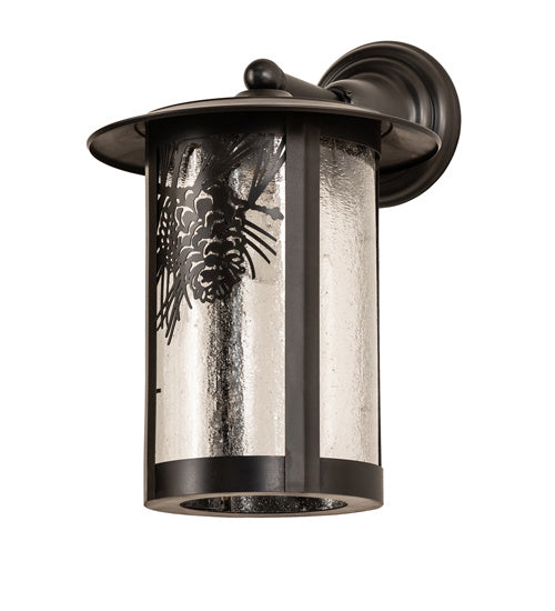 Meyda Tiffany 91383 One Light Wall Sconce, Craftsman Brown On Brass