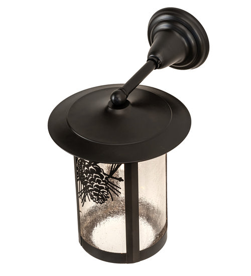 Meyda Tiffany 91383 One Light Wall Sconce, Craftsman Brown On Brass