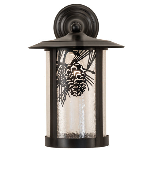 Meyda Tiffany 91383 One Light Wall Sconce, Craftsman Brown On Brass