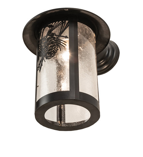 Meyda Tiffany 91383 One Light Wall Sconce, Craftsman Brown On Brass