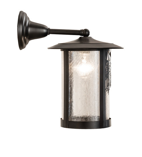 Meyda Tiffany 91383 One Light Wall Sconce, Craftsman Brown On Brass