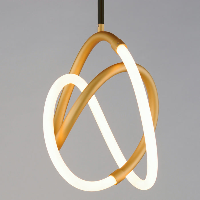 ET2 E25092-01BKGLD LED Mini Pendant, Black / Gold