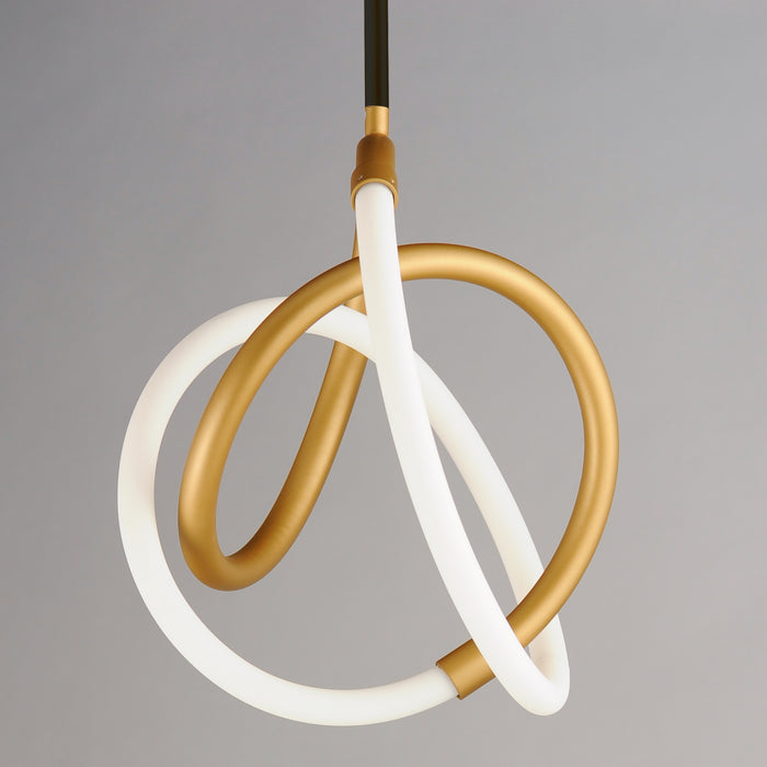 ET2 E25092-01BKGLD LED Mini Pendant, Black / Gold
