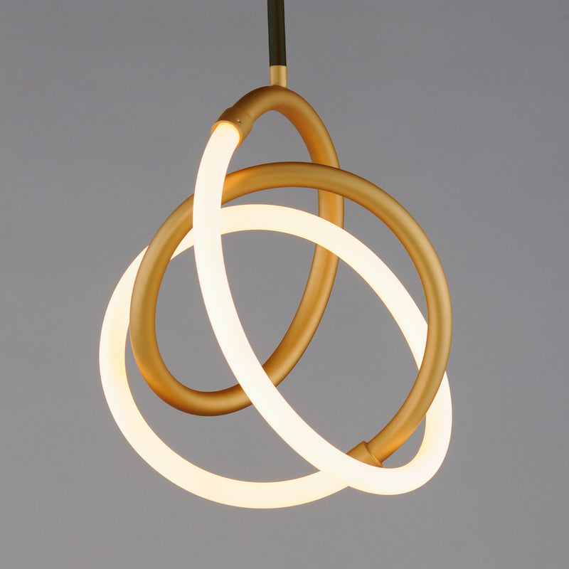 ET2 E25092-01BKGLD LED Mini Pendant, Black / Gold