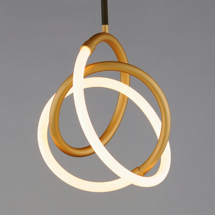 ET2 E25092-01BKGLD LED Mini Pendant, Black / Gold