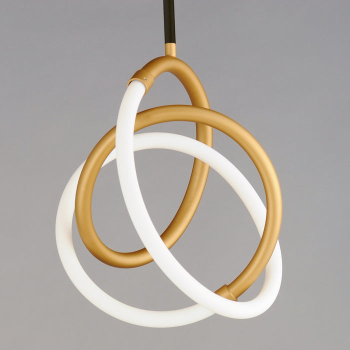 ET2 E25092-01BKGLD LED Mini Pendant, Black / Gold