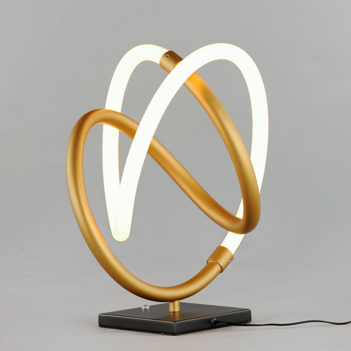 ET2 E25090-01BKGLD LED Table Lamp, Black / Gold