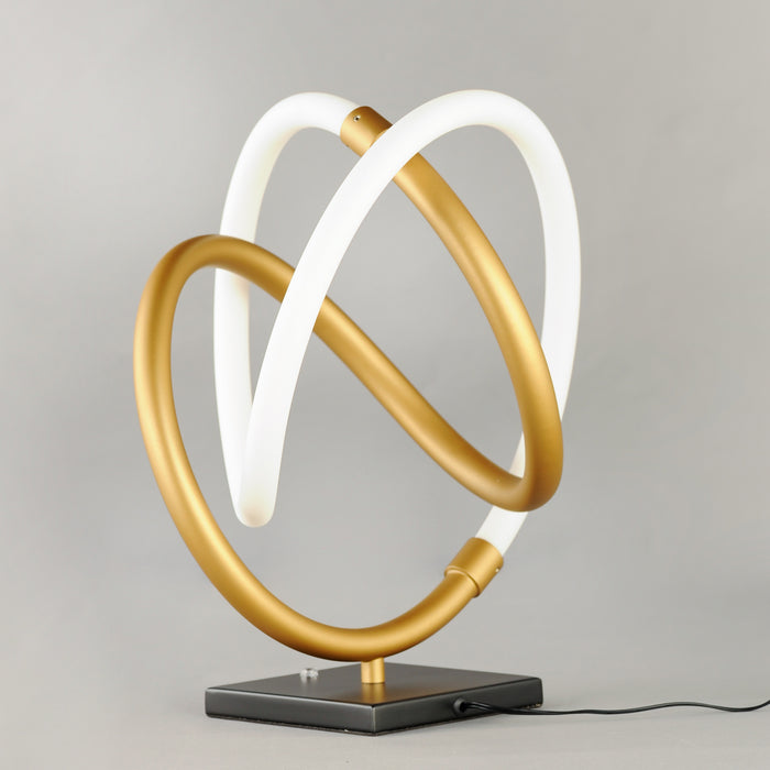 ET2 E25090-01BKGLD LED Table Lamp, Black / Gold