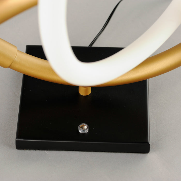 ET2 E25090-01BKGLD LED Table Lamp, Black / Gold